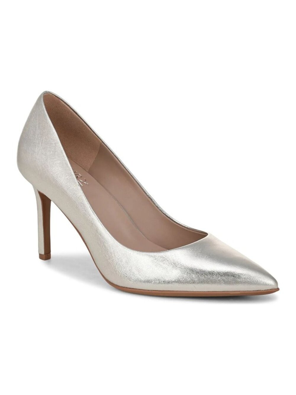 Naturalizer Anna Pointed Toe Pump Silver Sand Size 8.5 Office Party